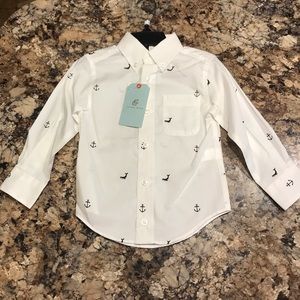 Class/Club white Blouse with whales and anchors.